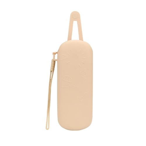 Perfeclan Kleine Make-up-Tasche, Reise-Kulturbeutel, tragbares Sonnenbrillen-Etui, Make-up-Pinsel-Beutel, Brillenetui für Vanity-Frauen, Khaki von Perfeclan