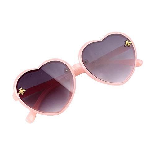 Perfeclan Kleine Rahmen Mode Kinder Sonnenbrille für Brillen Strand Außen UV400 Schutz Runde, Rosa rahmen von Perfeclan