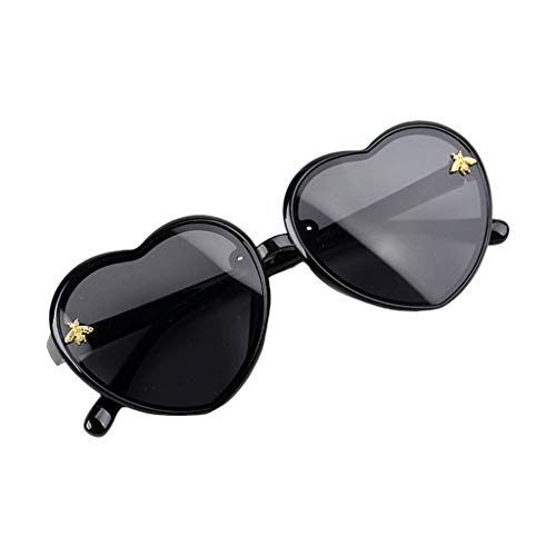 Perfeclan Kleine Rahmen Mode Kinder Sonnenbrille für Brillen Strand Außen UV400 Schutz Runde, Schwarz von Perfeclan