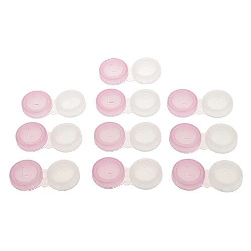 Perfeclan Kontaktlinsenbehälter, Farben nach Wahl, 10er-Pack, Rosa, Transparent, Einheitsgröße von Perfeclan