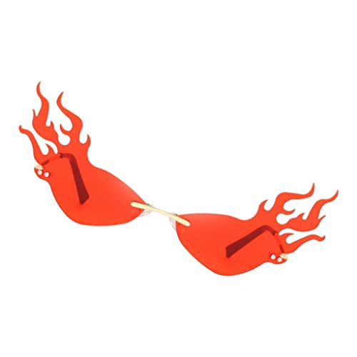 Perfeclan Modische Fire Flame Sonnenbrille, Rot, Onesize von Perfeclan