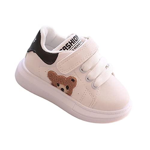 Perfeclan PU Infant Sneakers Flats Sportschuhe Wasserdicht mit Bärenstickerei Weiche Wanderschuhe für Baby Jungen Mädchen Unisex Kind Neugeborene von Perfeclan