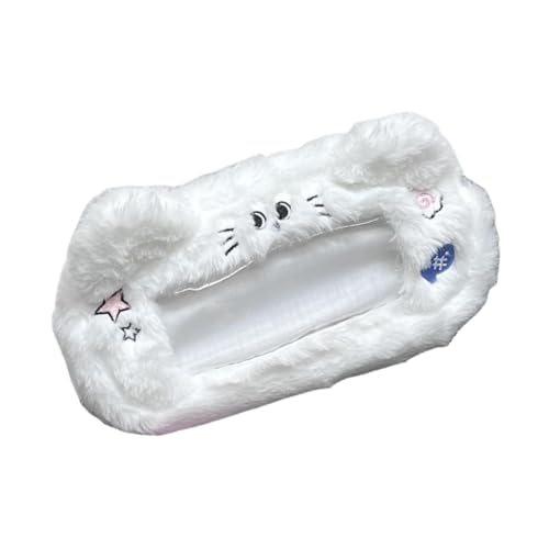 Perfeclan Plüsch-Federmäppchen, Geschenk-Display, weicher Kartenhalter für Mädchen und Jungen, für Büro im Wohnheim, Rosa Katze von Perfeclan