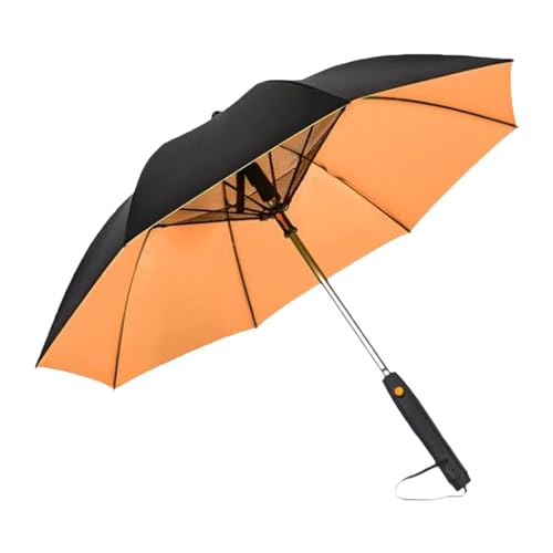 Perfeclan Regenschirm mit, Kühlventilator Regenschirm Regenschirm Sonnenschutz Stockschirm Sonnenschirm zum Angeln, Terrasse, Wandern im Sommer, Gelb von Perfeclan