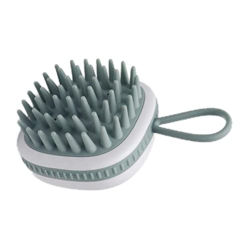 Perfeclan Silikagel-Kopfhaut-Massage-Bürste Kamm-Pflege-Werkzeug Nass-Trocken-Bürste Duschwäscher zum Entfernen von Schuppen Frauen Haustiere Unisex - Grün von Perfeclan