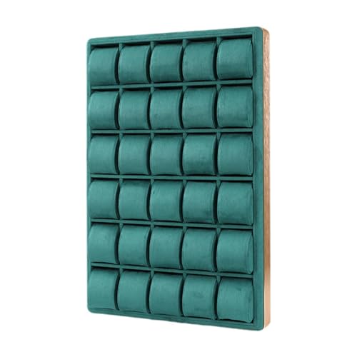 Perfeclan UhrenDisplayTablett, Uhrenhalter, MehrzweckSchmuckAufbewahrungsOrganizer, ArmbanduhrEtui für ShowMänner und Frauen, GrÜn von Perfeclan