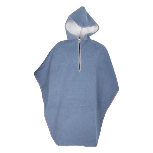 Perfeclan Umhang mit Kapuze, Winter-Poncho, gefütterter Umhang, verstaubarer, wiederverwendbarer Fleece-Umhang, Windjacke für Patienten, die zu Fuß im Park oder, Blau von Perfeclan