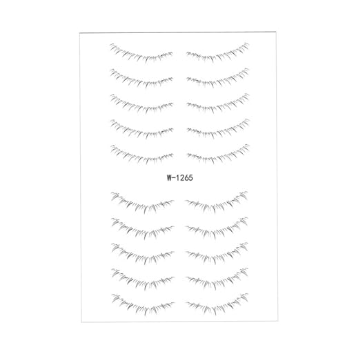 Perfeclan Untere Wimpernaufkleber Wimpernverlängerungsstreifen Patch Einfach zu verwendendes falsches Wimpern-Make-up-Tool für -Cosplay-Dating, Stil H von Perfeclan