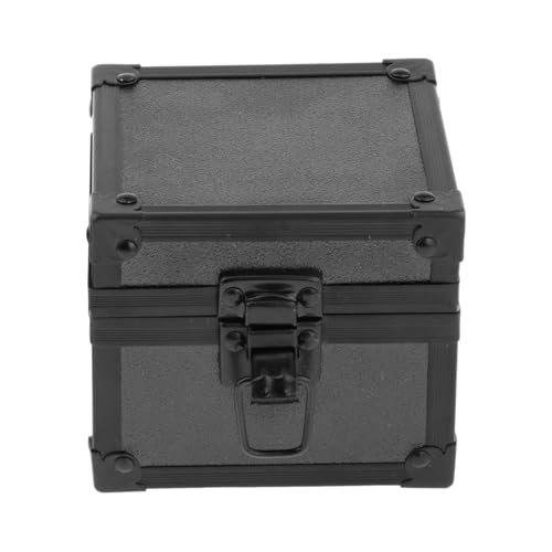 Perfeclan Wachkasten -Displayhalter Single -Slot für Männer Luxus Multifunktional tragbarer Schmuck Organizer Uhr Aufbewahrungsbox für Memento, Reines Schwarz von Perfeclan