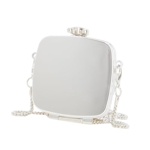 perfeclan Women Wallet Mini Fashion Money Geldbeutel für ungezwungene Urlaub im Freien im Freien Urlaub Urlaub, Silbernes Quadrat von Perfeclan