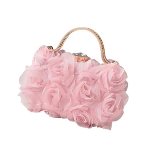 perfeclan Abendbeutel Abnehmbarer Kettenabendkupplung für Karten Handyschlüssel, Rosa von Perfeclan