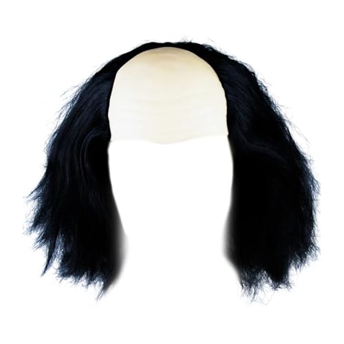 perfeclan Alter Glatze Perücke Kappe Halloween Cosplay Glatze Verrückte Wissenschaftler Perücke Kostüm, Schwarz von Perfeclan