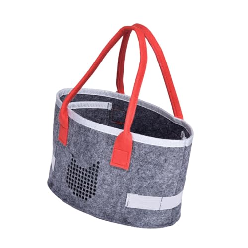 perfeclan Audio -Spieler Tragetasche Filz Tasche Multifunktionen Aufbewahrungstasche tragbare Aufbewahrungstasche Lautsprecher Filztasche für Männer im Freien, Roter Griff von Perfeclan