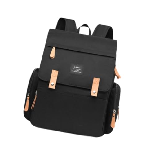 perfeclan Baby-Wickeltasche, Rucksack, Baby-Essentials, Reisetasche mit Riemen, Stillrucksack, Windeltasche für Handtücher, Snacks, Wasserflaschen, Schwarz von Perfeclan