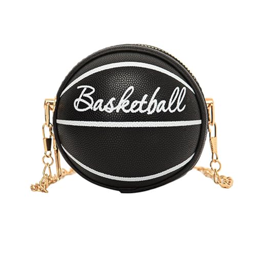 perfeclan Basketball -Form -Geldbörse Reißverschlussbeutel Casual Crossbody -Geldbörse für Urlaub im Freien, Schwarz von Perfeclan
