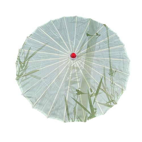 perfeclan Chinesischer Regenschirm aus Ölpapier, Dekorationskunst, dekorativer handgefertigter orientalischer Sonnenschirm aus Ölpapier für Kostüme, GrÜn von Perfeclan