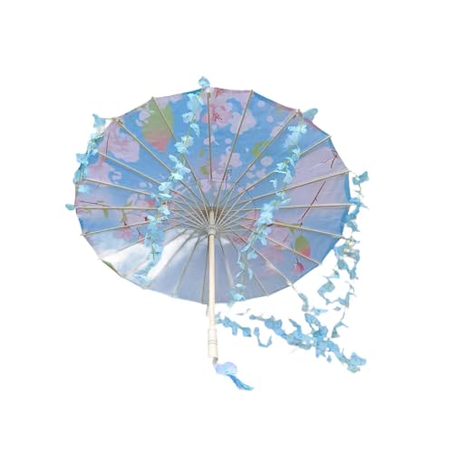 perfeclan Chinesischer japanischer Regenschirm aus geöltem Papier, handgefertigt, 81,3 cm, klassischer Tanzschirm, Hellrosa Und Blau perfeclan Chinesischer japanischer Regenschirm aus geöltem Papier, handgefertigt, 81,3 cm, klassischer Tanzschirm, Hellrosa Und Blau von Perfeclan