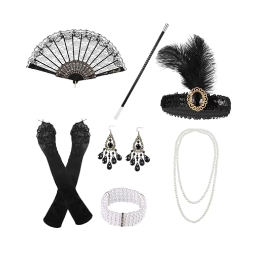 perfeclan Damen-Accessoires-Set im Stil der 1920er-Jahre mit Stirnband, Dekoration, Schmuck, Kopfschmuck für Party, Style B perfeclan Damen-Accessoires-Set im Stil der 1920er-Jahre mit Stirnband, Dekoration, Schmuck, Kopfschmuck für Party, Style B von Perfeclan