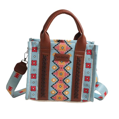 perfeclan Damen-Handtasche im Bohemian-Stil, Umhängetasche, als Geschenk zum Geburtstag, Pendeln, Dating, Einkaufen, Blau Groß Rosa perfeclan Damen-Handtasche im Bohemian-Stil, Umhängetasche, als Geschenk zum Geburtstag, Pendeln, Dating, Einkaufen, Blau Groß Rosa von Perfeclan