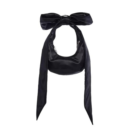 perfeclan Damen-Handtasche mit Fliege, Trendige, süße Tasche für den Weg zur Arbeit, Sommer, Frühling, Reisen, Party, Schwarz perfeclan Damen-Handtasche mit Fliege, Trendige, süße Tasche für den Weg zur Arbeit, Sommer, Frühling, Reisen, Party, Schwarz von Perfeclan
