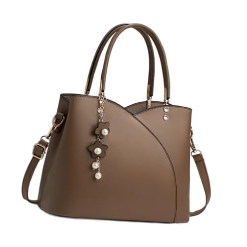 perfeclan Damen-Umhängetasche, praktische Handtasche für Shopping, Geschäftsreisen, Dating, Khaki von Perfeclan
