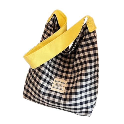 perfeclan Damen Umhängetasche aus Segeltuch, Elegante Tragetasche für Pendeln, Reisen, Einkaufen, Outdoor, Schwarz von Perfeclan