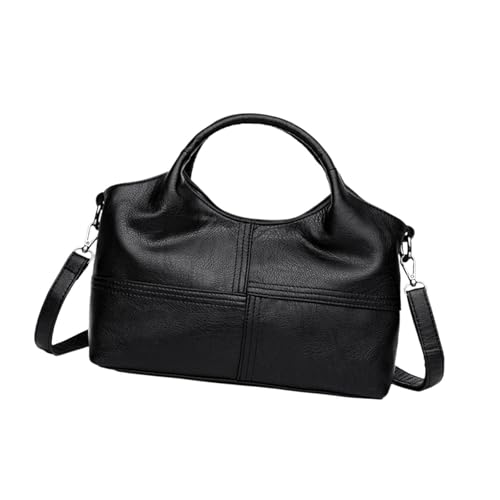 perfeclan Damen Umhängetasche mit, modisch, große Kapazität, weich, schick, Schwarz von Perfeclan