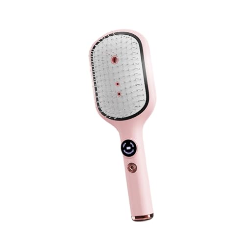 perfeclan Elektrische Kopfhautmassagebürste für Männer und Frauen, Reisegröße, Massage-Haarbürste mit 3, Rosa von Perfeclan