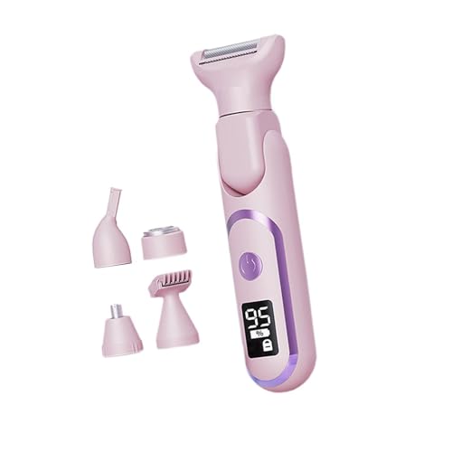 perfeclan Elektrische Lady Elektrik -Pflege USB wiederaufladbar 5 in 1 Design Schnurloser Nasenhait -Trimmer für Nasen- und kurze Haare, Rosa von Perfeclan