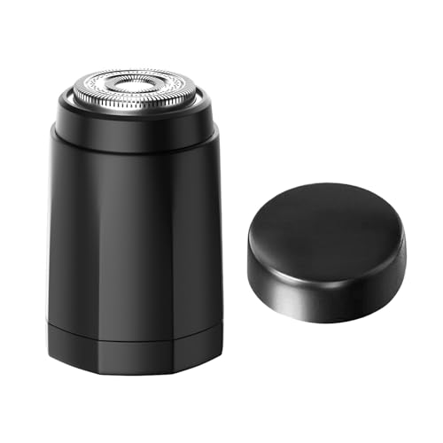 perfeclan Elektrorasierer, tragbarer, wiederaufladbar über USB, rotierender kleiner elektrischer Herrenrasierer, Gesichtsbartschneider für das Büro, Schwebende Oberfläche von Perfeclan