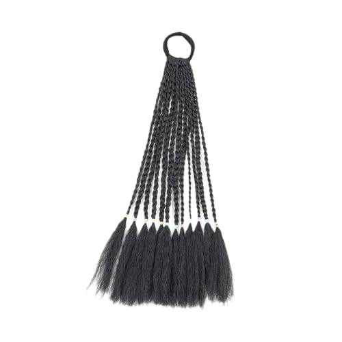 perfeclan Flechthaarverlängerung Flechten schwarzes Haar Synthetisches Haarstyling Zöpfe Erweiterung für Pferdeschwanz -Twist -Zöpfe für Mädchen Frauen, 1b von Perfeclan