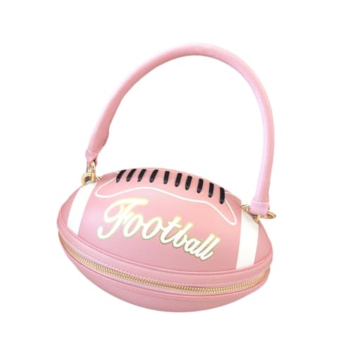 perfeclan Frauen Fußball geformte Umhängetasche Einfache Crossbody -Tasche für die Arbeit einkaufen Sommer, Rosa von Perfeclan