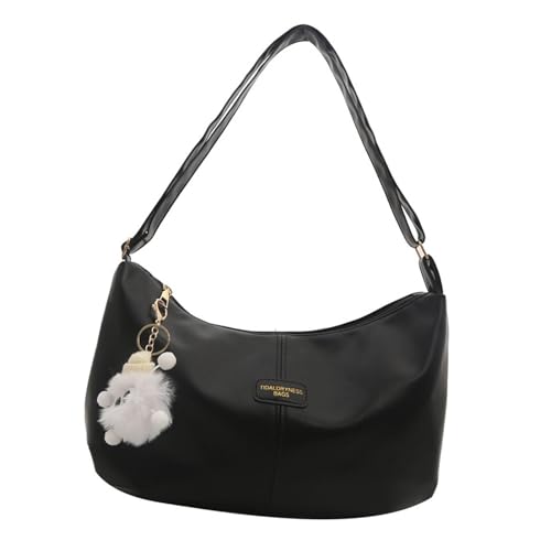 perfeclan Frauen -Knödelbeutel mit Einstellbarer Gurtgehäuse für den Keyring für Strandurlaubsreisen, Schwarz von Perfeclan