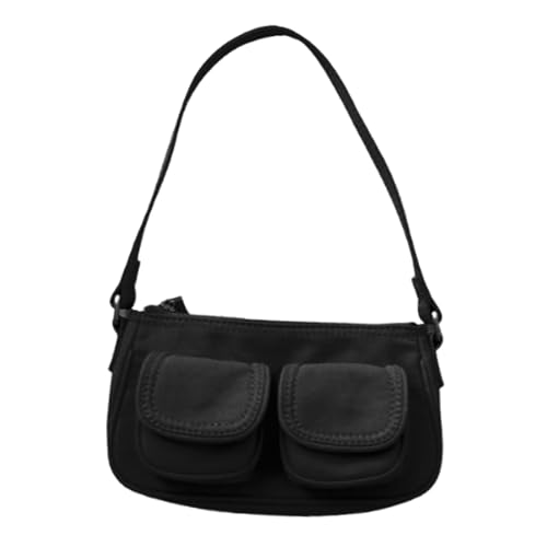 perfeclan Frauen Umhängetasche Multi -Taschen Elegante Top -Griffhandhandtasche für das Urlaubsbüro, Schwarz von Perfeclan