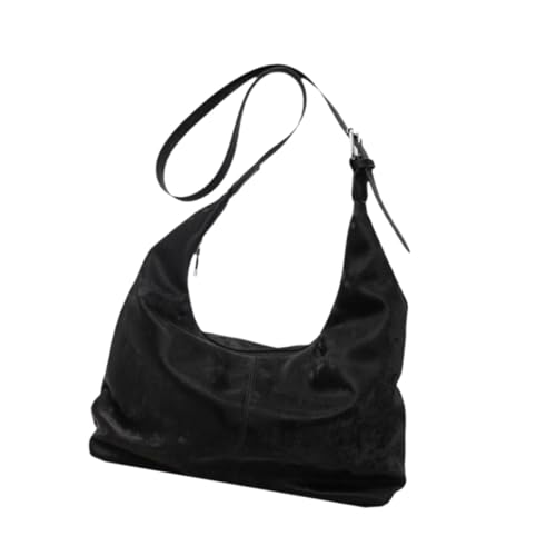 perfeclan Frauen Umhängetasche minimalistische Beutelasche für Frühlings Sommerarbeit Geburtstagsreisen, Schwarz von Perfeclan