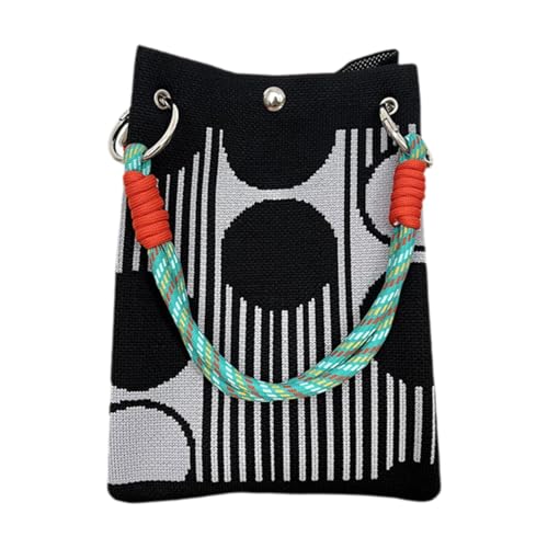 perfeclan Gestrickte Handtasche Waschbar Weiche Tragbare Tragetasche für Party Im Freien, Schwarz von Perfeclan