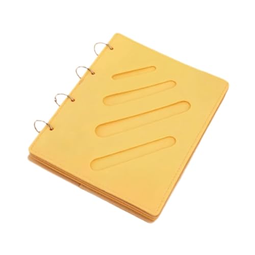 perfeclan Haarspangen-Organizer-Buch, tragbares Mehrzweck-Anzeigebuch für unterwegs, leicht, kompakt für Haarbänder, Haarspangen, Haarnadeln, Gelb von Perfeclan