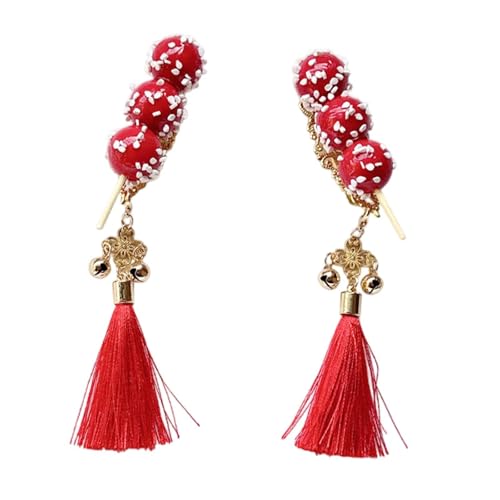 perfeclan Haarspangen zum chinesischen Neujahr, Form der kandierten Haws, süße, kreative Haar-Accessoires, Chinoiserie-Haarspangen, Haarnadeln für Damen perfeclan Haarspangen zum chinesischen Neujahr, Form der kandierten Haws, süße, kreative Haar-Accessoires, Chinoiserie-Haarspangen, Haarnadeln für Damen von Perfeclan