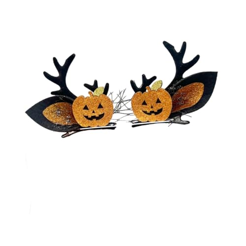 perfeclan Halloween Haarspangen Haarspange Haarschmuck Gothic Cartoon Geschenke Haarnadel Haarschmuck für Bühnenauftritte Foto Requisiten, Stoff Kürbis von Perfeclan