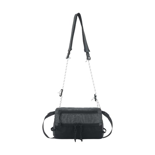 perfeclan Herren Umhängetasche Satchel mit Reißverschluss Spritzwassergeschützt Leicht Schultertasche Handtasche für Sport Outdoor Wandern, Schwarz perfeclan Herren Umhängetasche Satchel mit Reißverschluss Spritzwassergeschützt Leicht Schultertasche Handtasche für Sport Outdoor Wandern, Schwarz von Perfeclan