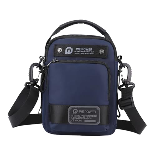 perfeclan Herren Umhängetasche Taillenpacksbeutel, leichte modische Verstellgurt -Crossbody -Tasche zum Radfahren im Freien im Freien, Dunkelblau von Perfeclan
