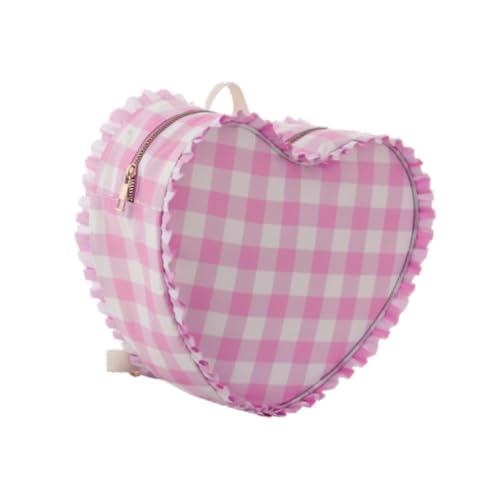 perfeclan Herzförmige Make -up -Tasche süßer Make -up -Organisator für Frauen Mädchen, Valentinstag, Rosa von Perfeclan