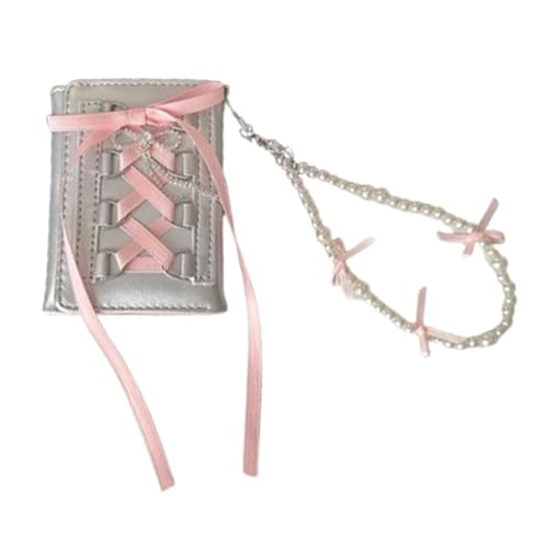 perfeclan Kleine Geldbörse für Damen mit Kartenhalter und Schnürung zum Einkaufen auf der Straße, Dating, Pendeln, mit Perlenarmbändern perfeclan Kleine Geldbörse für Damen mit Kartenhalter und Schnürung zum Einkaufen auf der Straße, Dating, Pendeln, mit Perlenarmbändern von Perfeclan