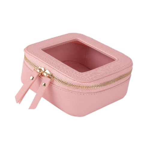 perfeclan Kleine Make -up -Tasche für Frauen Kosmetischer Organizer wasserdichte klare tragbare Mädchen Geschenk Mehrzweck niedlicher Reisetilietrücktasche, Rosa von Perfeclan