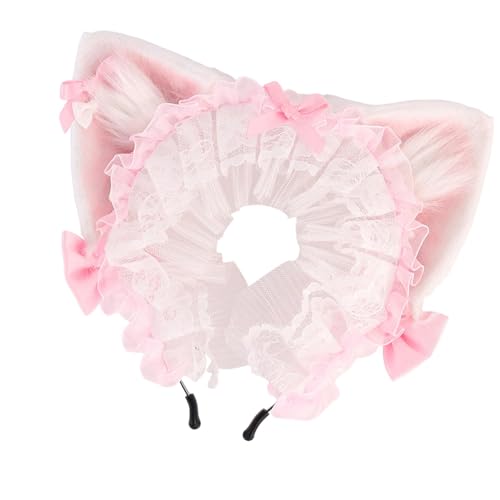 perfeclan Kopfbedeckung Katzenohr für Frauen Mädchen Kostüm Party Party Supplies Halter Hairhoop, Rosa von Perfeclan