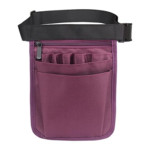 perfeclan Krankenschwester Gürteltasche, Multi- Krankenschwester Werkzeug Gürtel Organizer Tasche für Frauen Mann, 9 Pflege Gürteltasche, Lila von Perfeclan