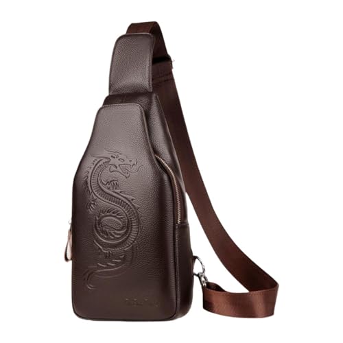 perfeclan Männer Frauen Brustbeutel Einschuldbeutel mit einem resistenten Multifunktions-Cason-Day-Pack-Kreuzkörper für die Arbeit außerhalb von Aktivitäten, Braun perfeclan Männer Frauen Brustbeutel Einschuldbeutel mit einem resistenten Multifunktions-Cason-Day-Pack-Kreuzkörper für die Arbeit außerhalb von Aktivitäten, Braun von Perfeclan