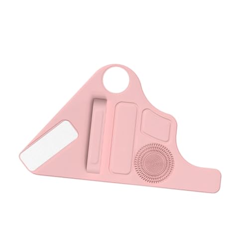 perfeclan -Make-up-Pad, Make-up-Pinsel-Reinigungsmatte, multifunktionaler Kosmetikpinsel-Organizer, Pinselhalter für Malpinsel, Rosa von Perfeclan