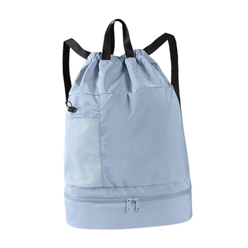 perfeclan Mesh-Schwimmrucksäcke mit Kordelzug, Sport-Sporttasche mit Reißverschluss, Basketball-Tragetasche, Basketball-Tragetasche für Fußball, Strand, Outdoor, Blau perfeclan Mesh-Schwimmrucksäcke mit Kordelzug, Sport-Sporttasche mit Reißverschluss, Basketball-Tragetasche, Basketball-Tragetasche für Fußball, Strand, Outdoor, Blau von Perfeclan