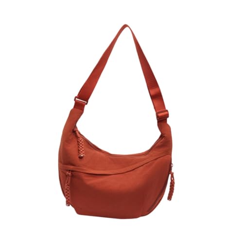 perfeclan Nylon Crossbody Tasche für geräumige einfache Umhängetaschen für die Arbeit des Einkaufsstraße, Orange von Perfeclan